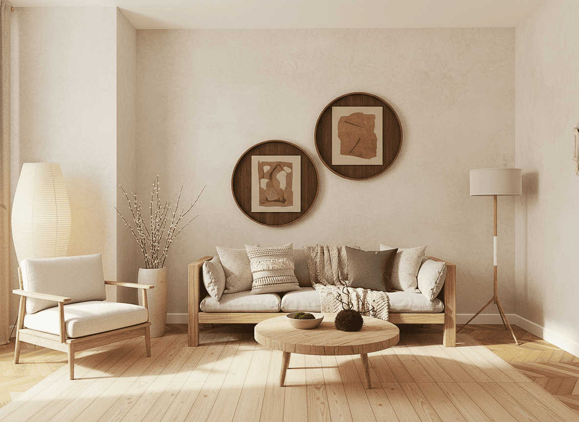 Japanese minimalist interior redesign generated by Interior Render AI